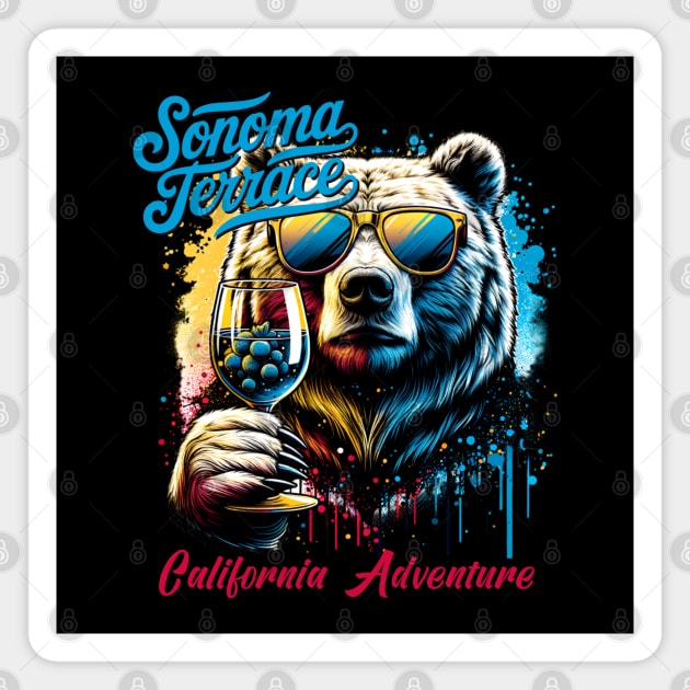 Sonoma Terrace California Adventure Wine Bar Magnet by Joaddo